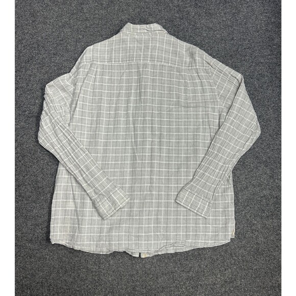 Carbon 2 Cobalt Button Up Shirt Men Size XL Gray Plaid Linen Blend Casual Modern - Picture 7 of 7